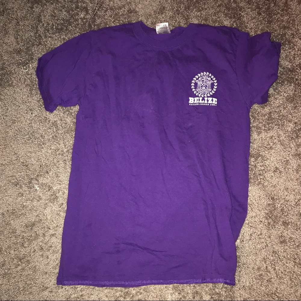 Belize purple tee shirt